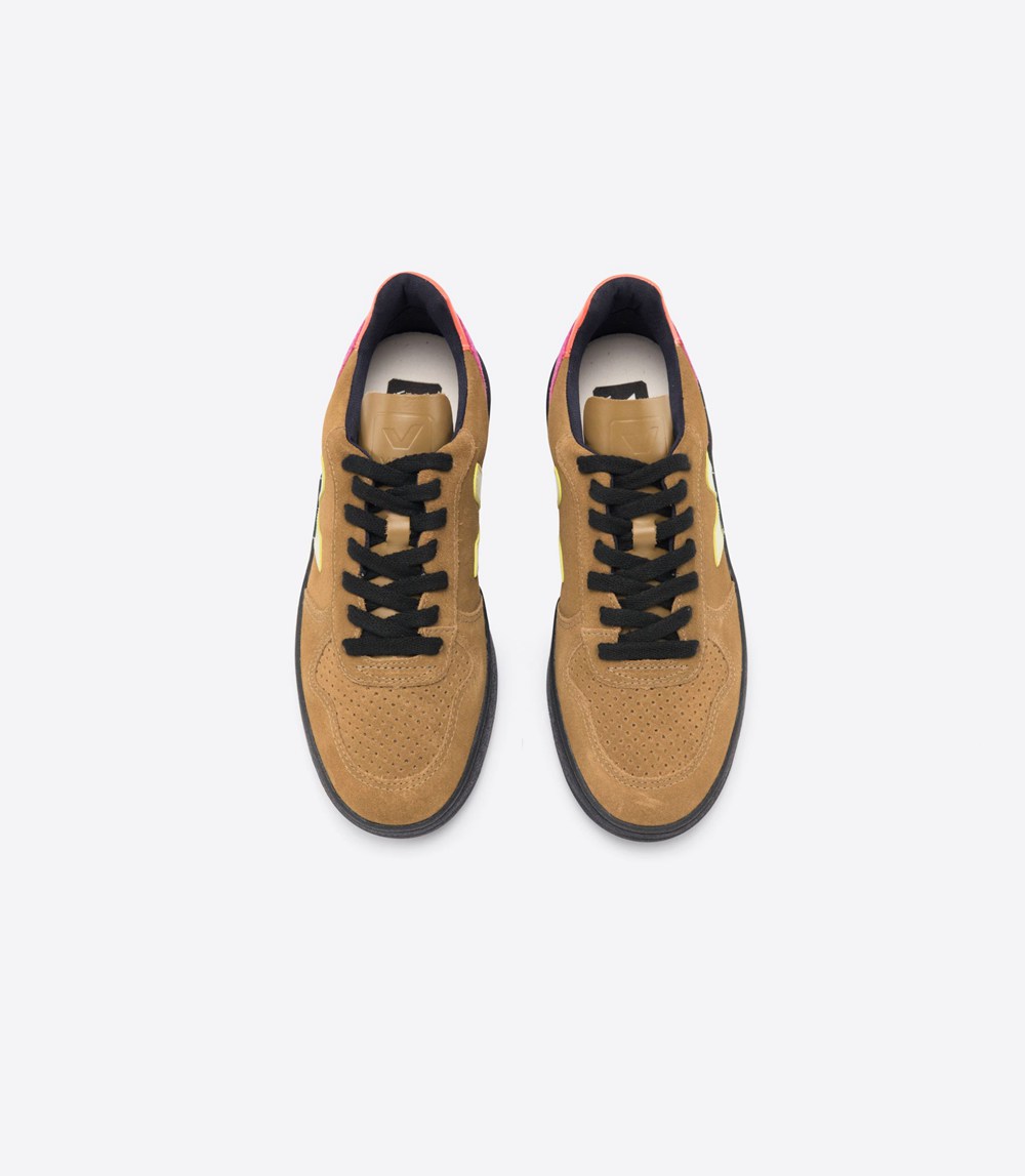 Veja Trainers Mens Brown - V-10 Bastille Suede Tent - YARS-50324